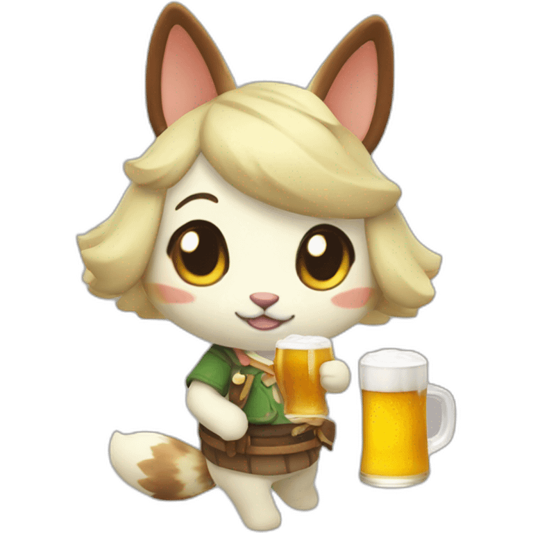 Marie-animal-crossing-with-a-beer emoji