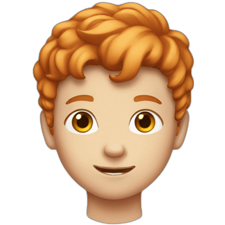 Child boy with ginger hair and frekles emoji