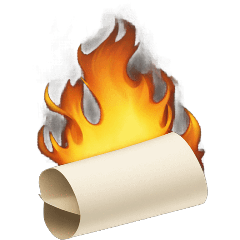 Burn paper emoji