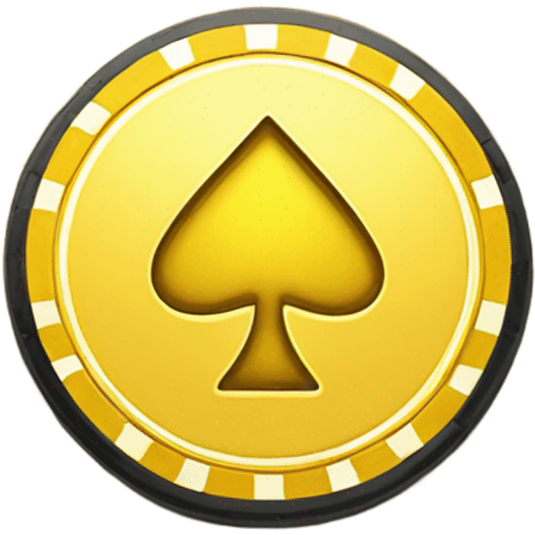 yellow poker chip with a star on it emoji