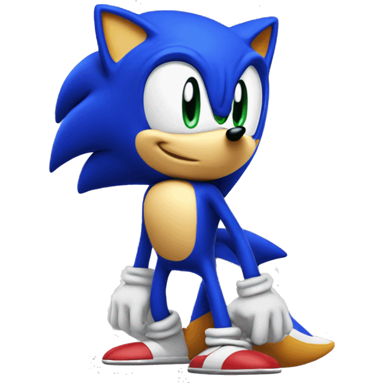 Tails sonic with blue eyes emoji