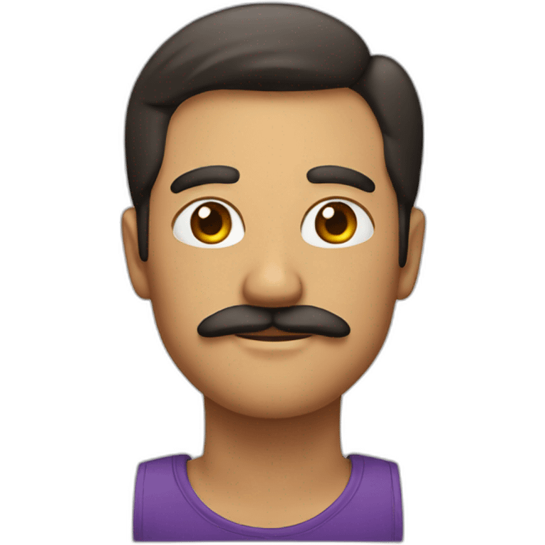 Man with a square shaped mustache emoji