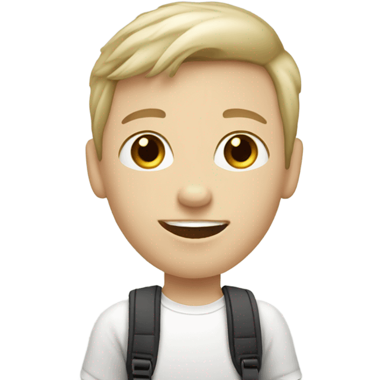 Skateboarding white pale caucasian boy emoji