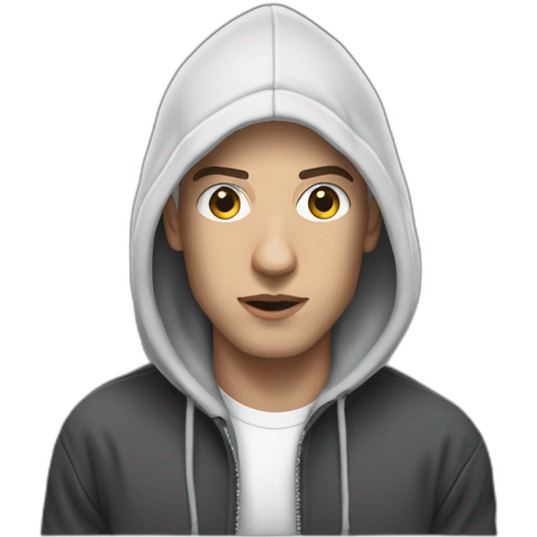 Eminem wearing a hoodie emoji