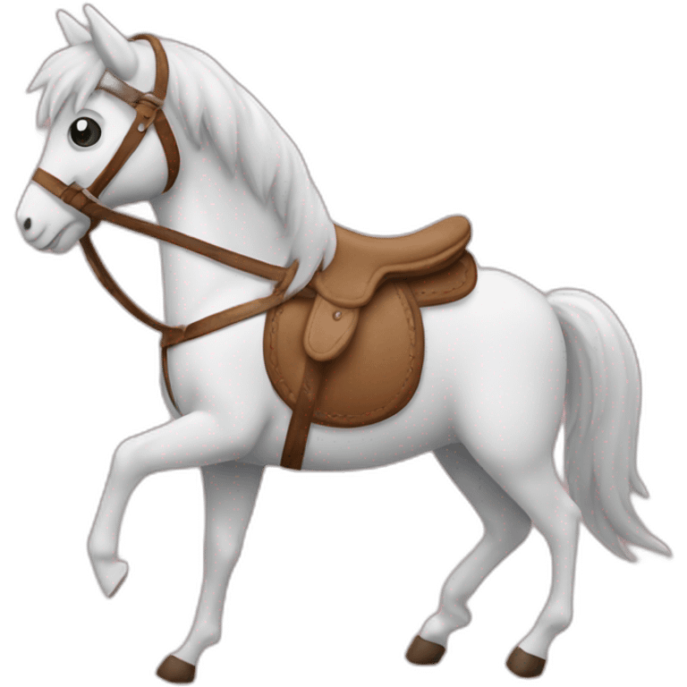 Ein hobbyhorse mit stock emoji