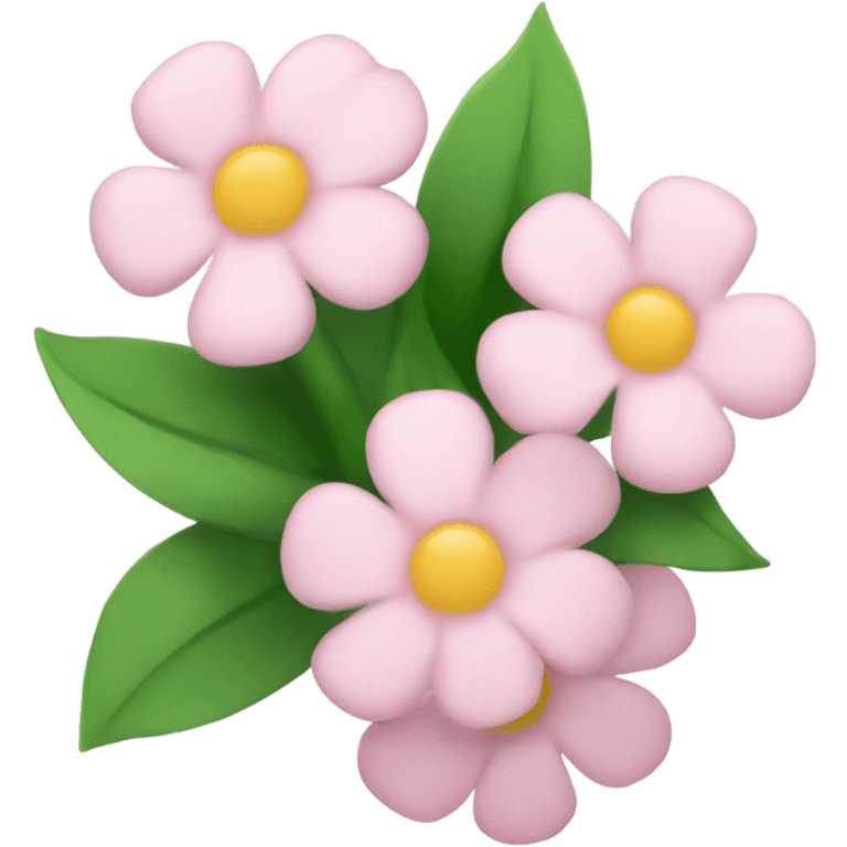 A bouquet of light pink flowers emoji