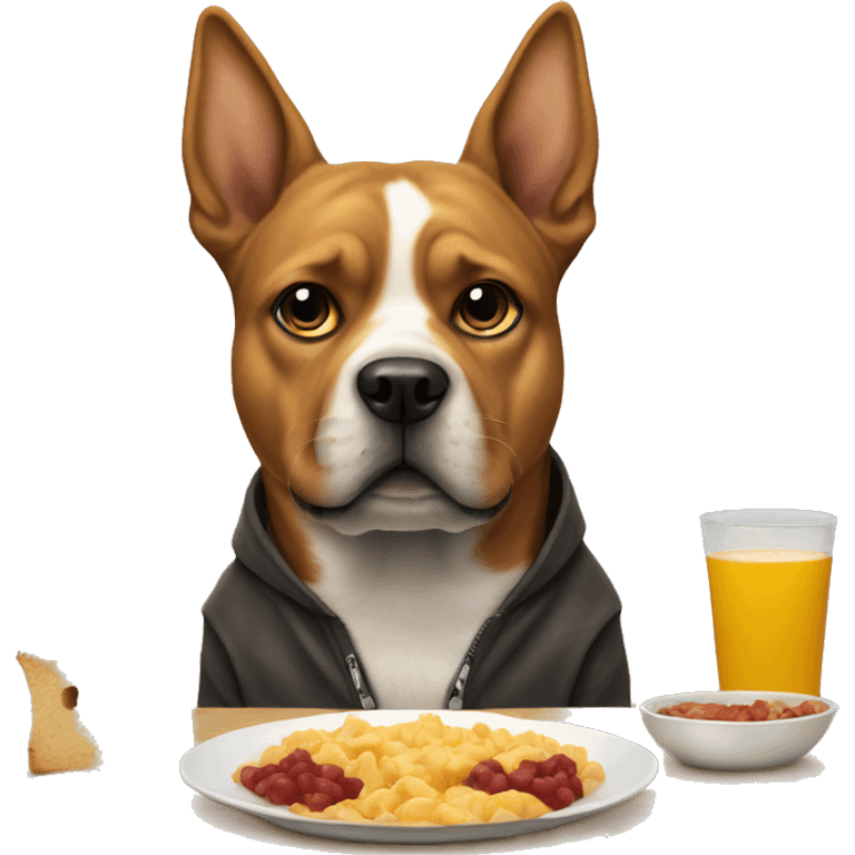 Dog eating crossaint emoji