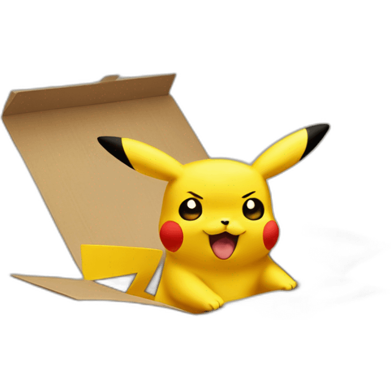 Pikachu in the box emoji