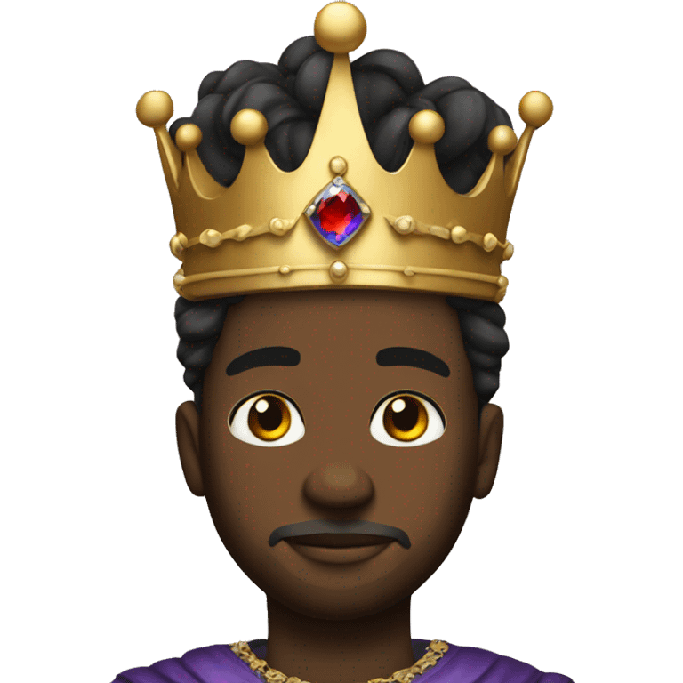 Black prince with a crown emoji