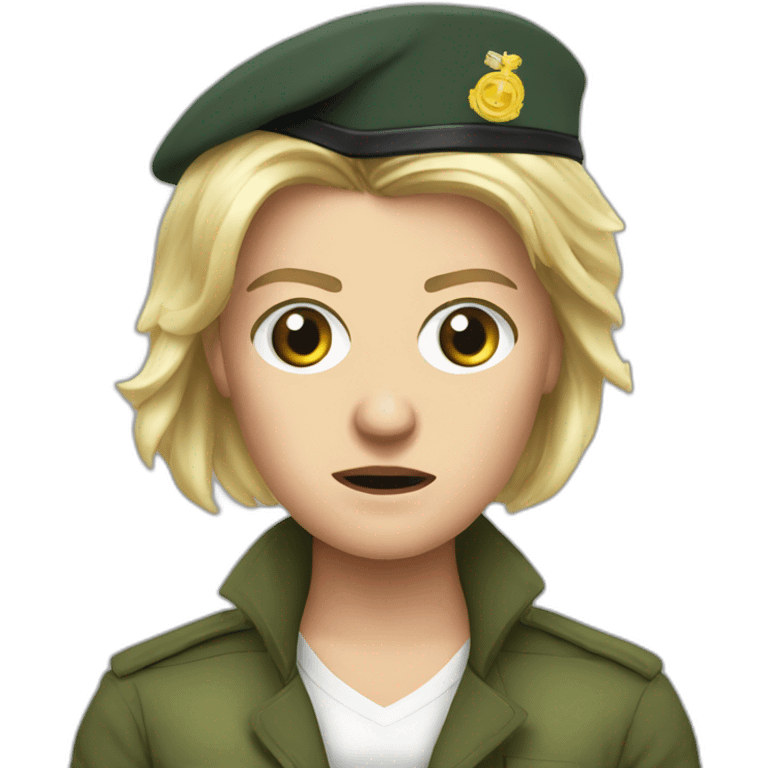 army angry marine lepen hyperrealistic emoji