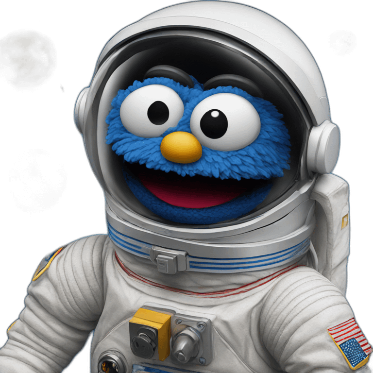 sesame street astronaut puppet emoji