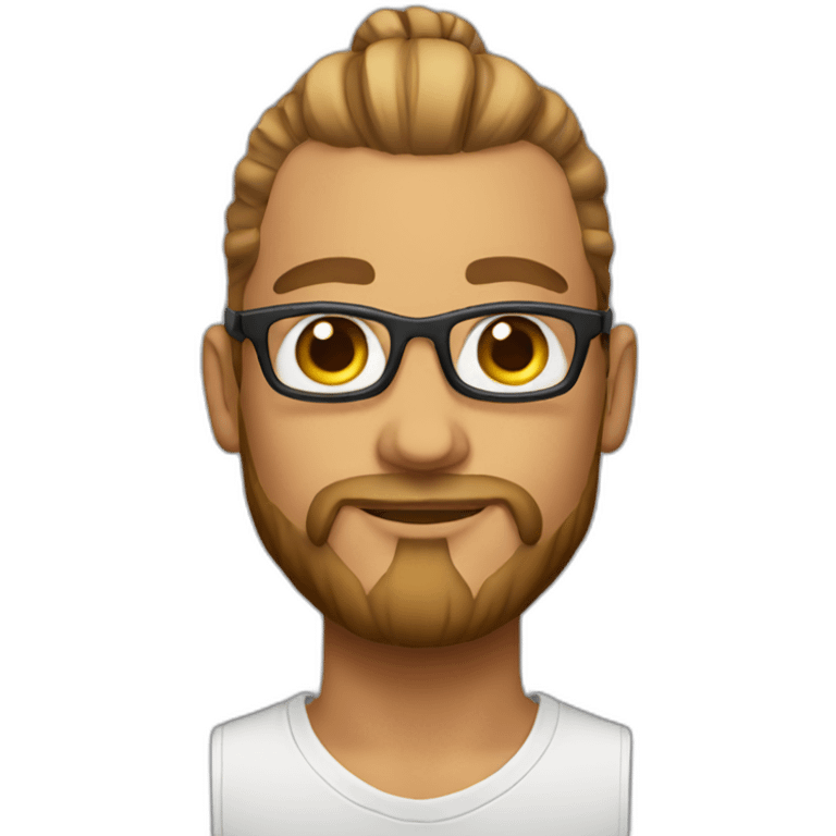 designer with man bun emoji