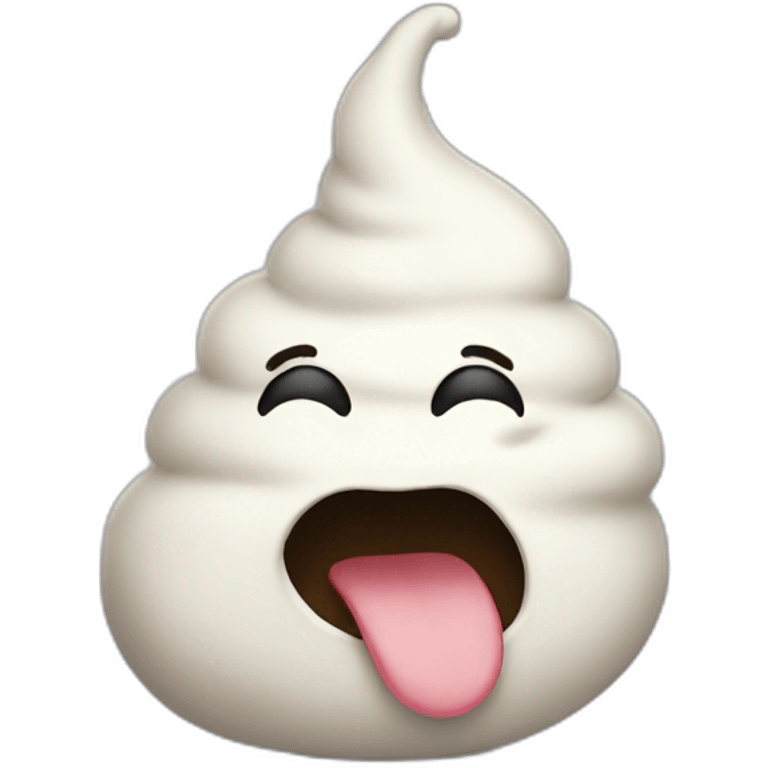 White poop happy emoji