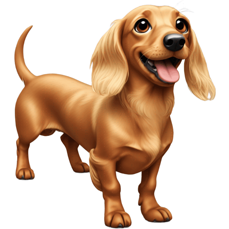 Blonde, long haired dachshund named Luna emoji