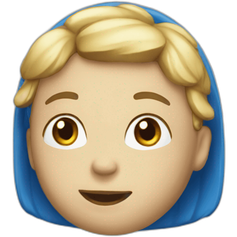 Chat bleu emoji