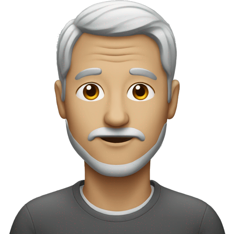 Grey man no nose emoji