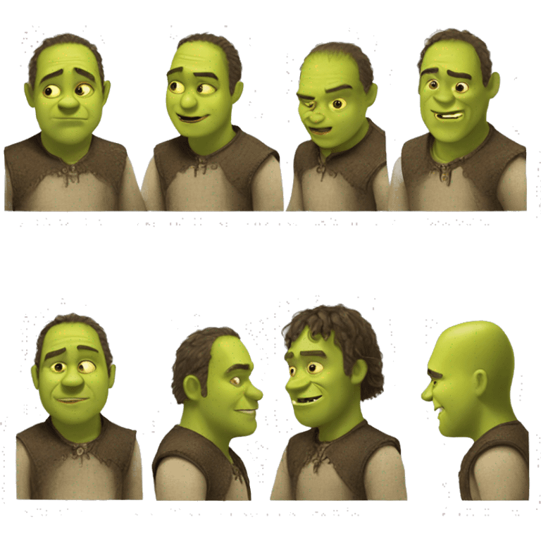 touching the famus main character shrek emoji