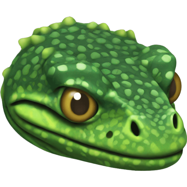 Green Gila Monster Head emoji