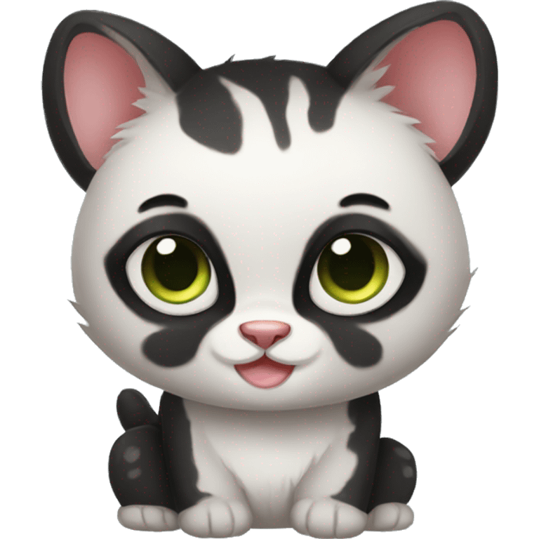 cute panda-cat-hybrid emoji