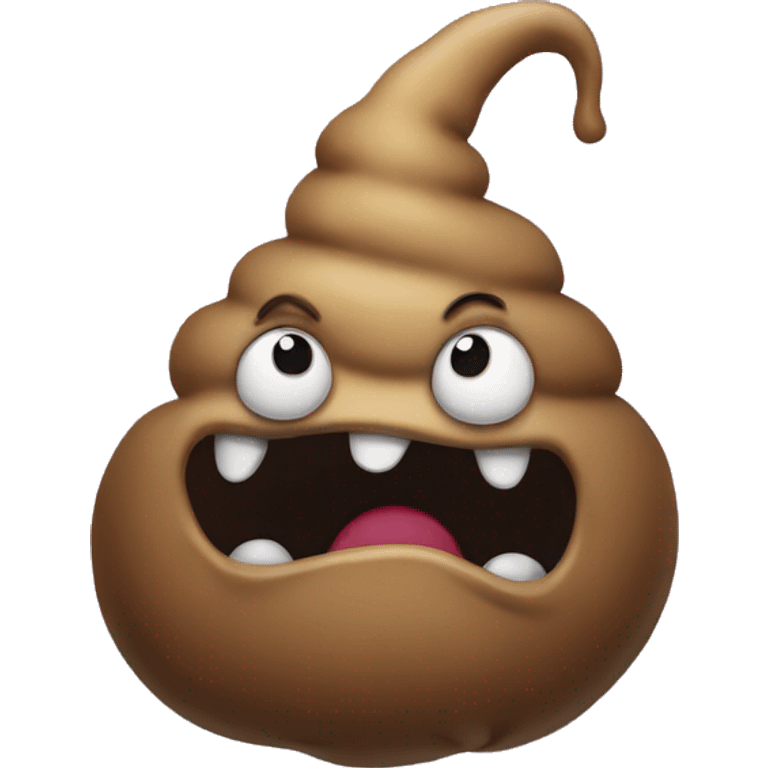 Poop monster emoji