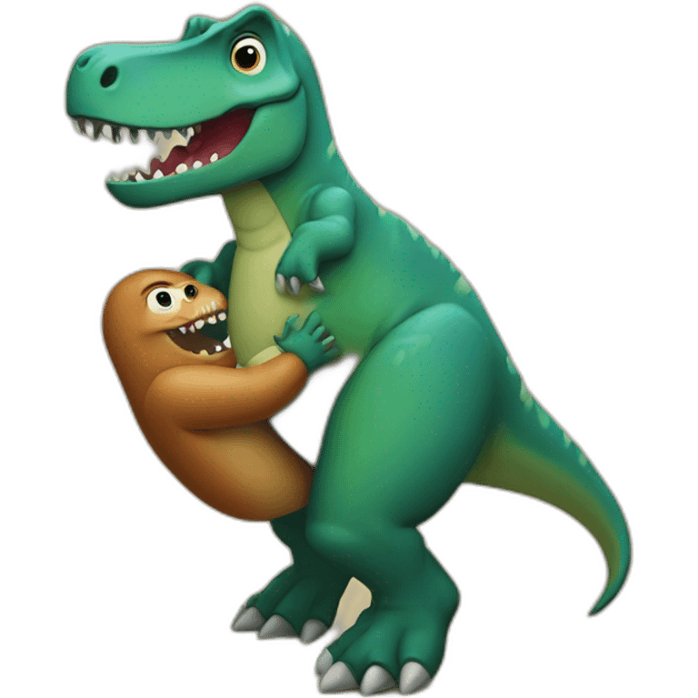 tyrannosaurus rex hug emoji