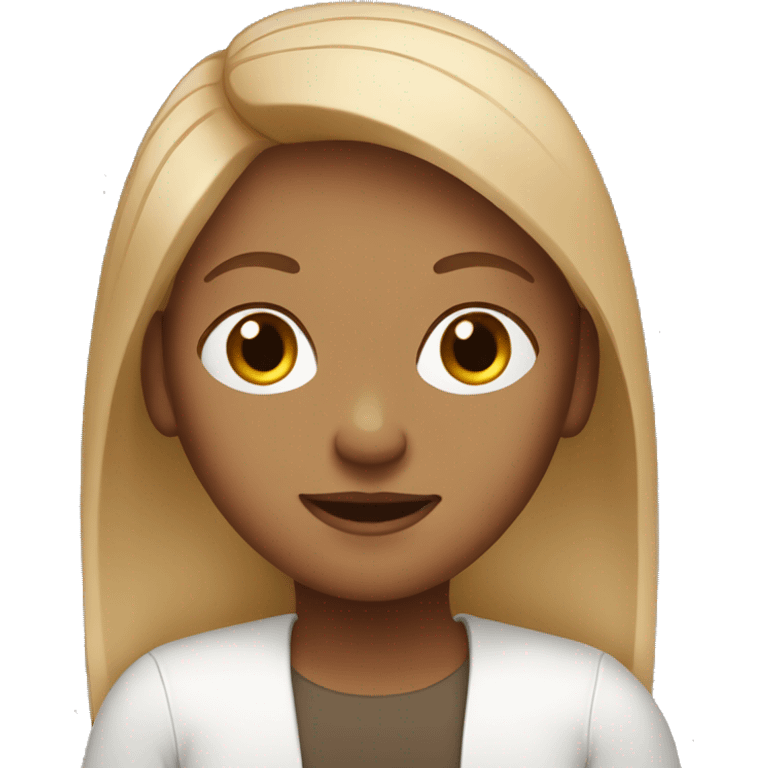 White straight haired brown/ginger girl emoji