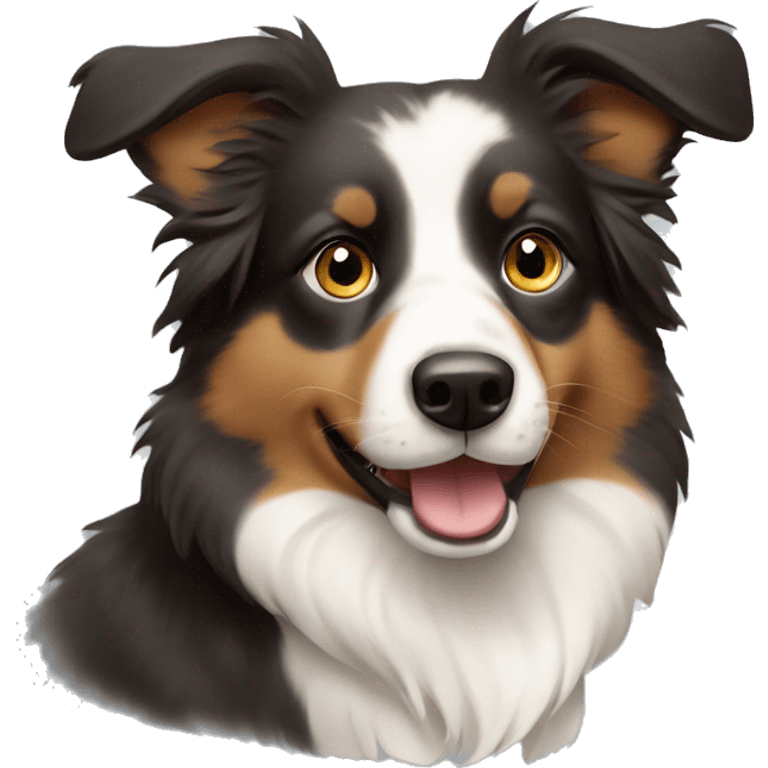 mini australian shephard dog emoji