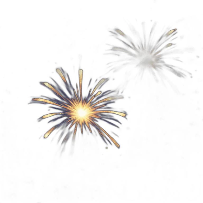 happy new 2024, firework made of stars, dark background emoji