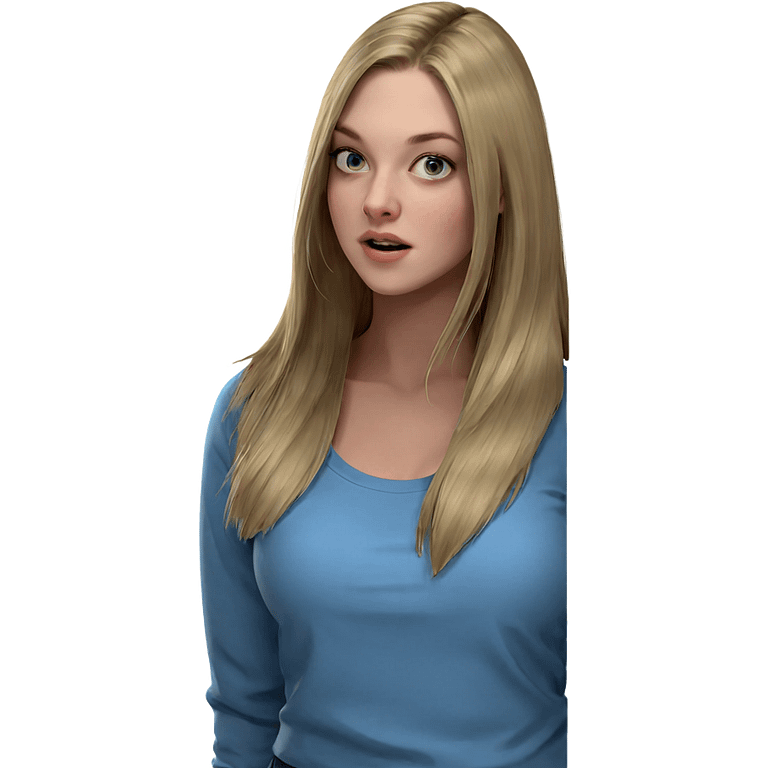 blonde girl in blue shirt emoji