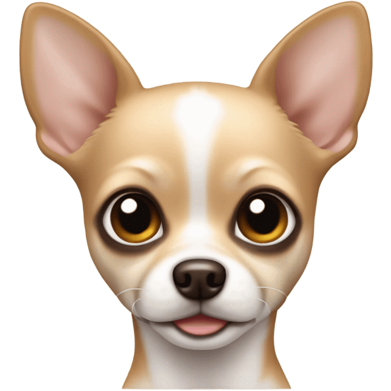 perrita chihuahua blanca con cafe claro emoji