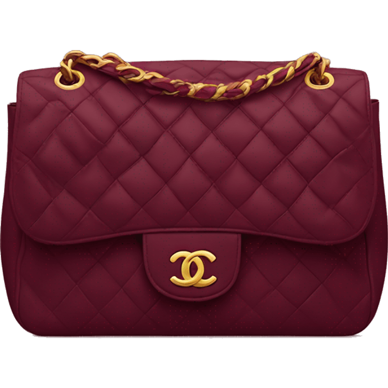 Burgundy Chanel bag emoji