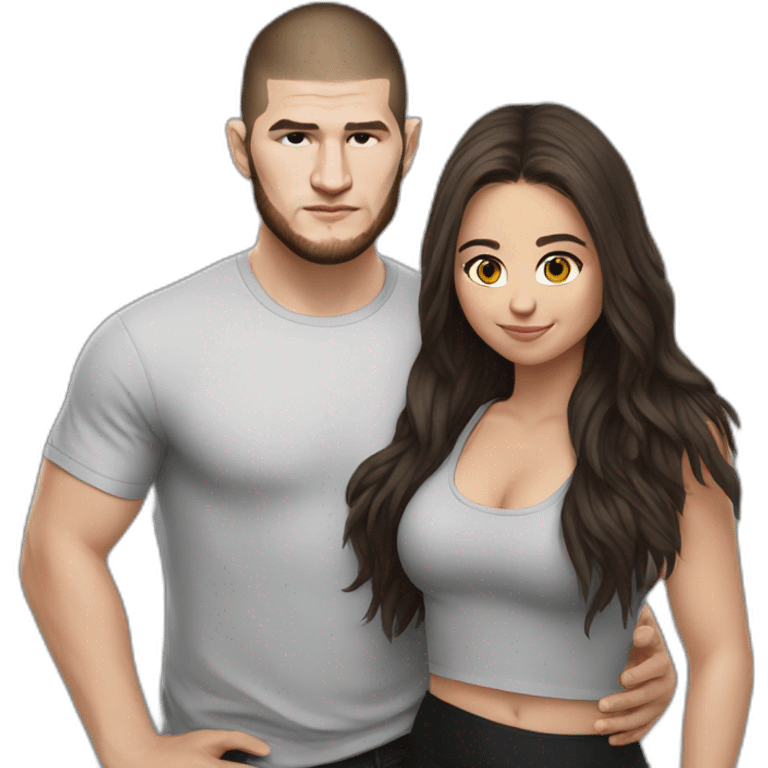 Khabib with girl emoji