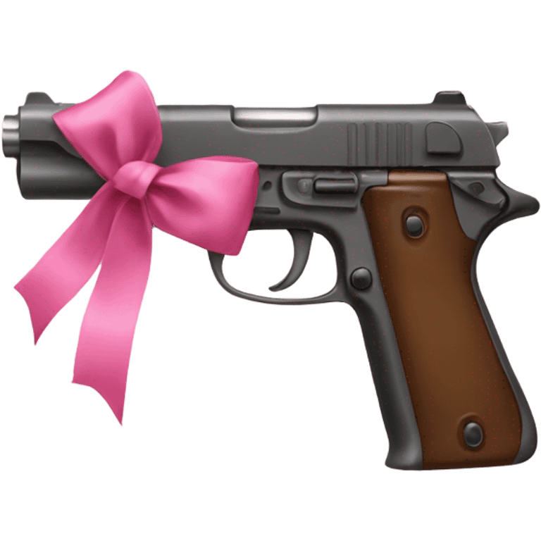 gun with pink bow emoji