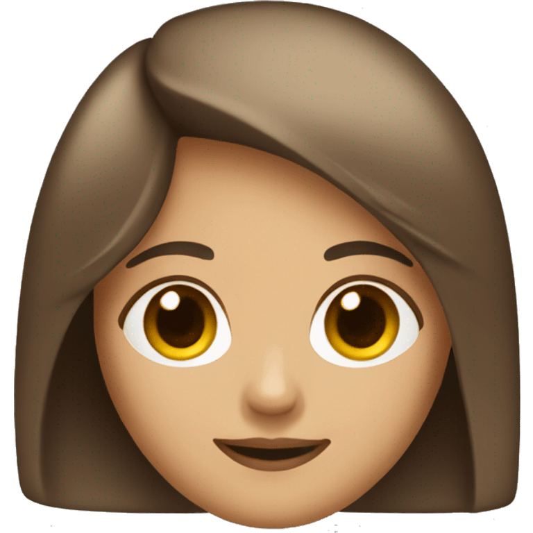 brown hair optimistic woman with bob haircut emoji