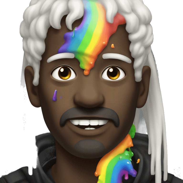 rainbow vomit gothic man emoji