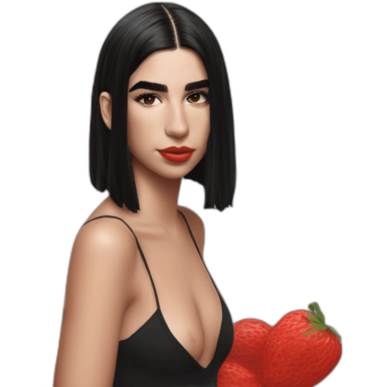 Dua lipa with red haïr emoji