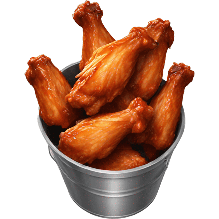 Bbq wings in a bucket  emoji