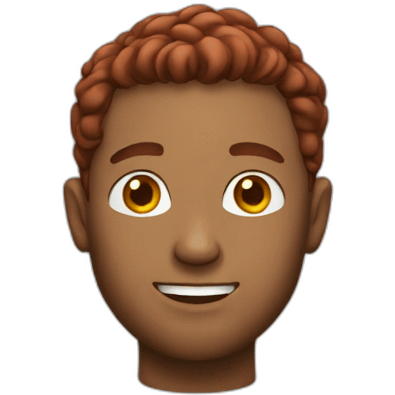 Brown Guy with red hair emoji