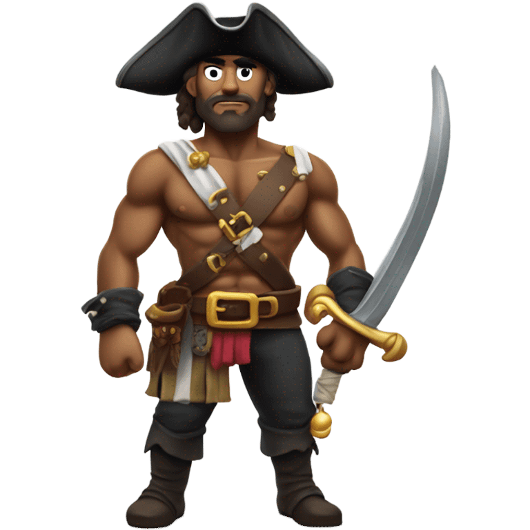 Muscular buccaneer  emoji