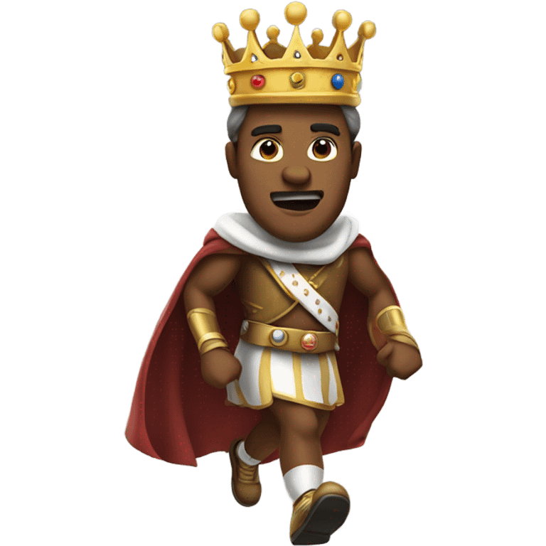 King running with crown emoji