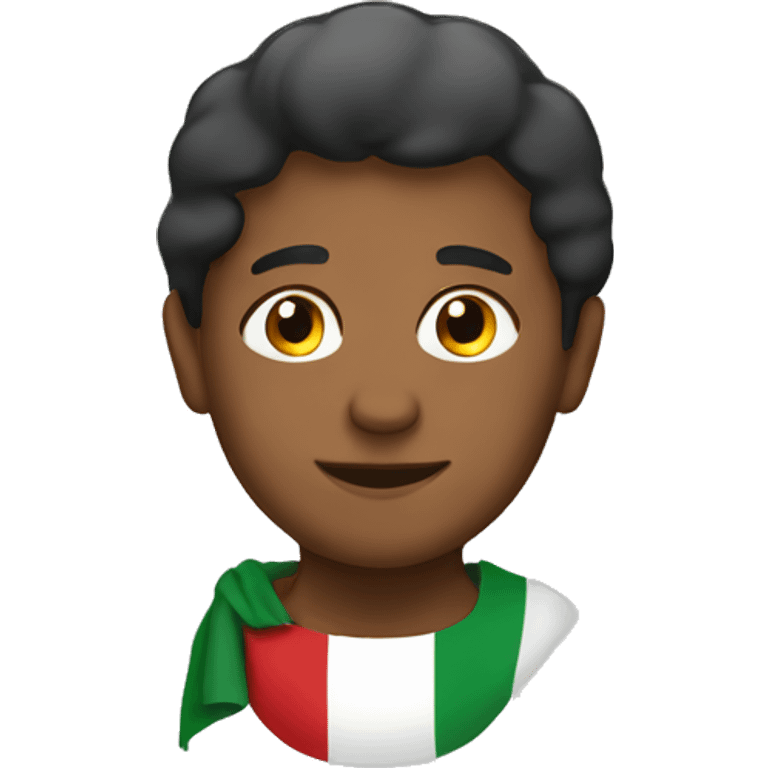 Brown person With Italian flag emoji