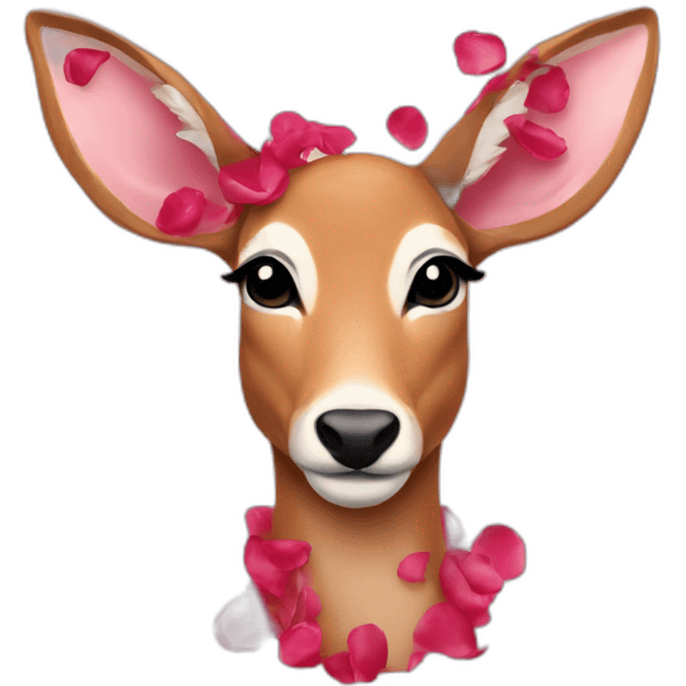 doe made out of rose petals emoji