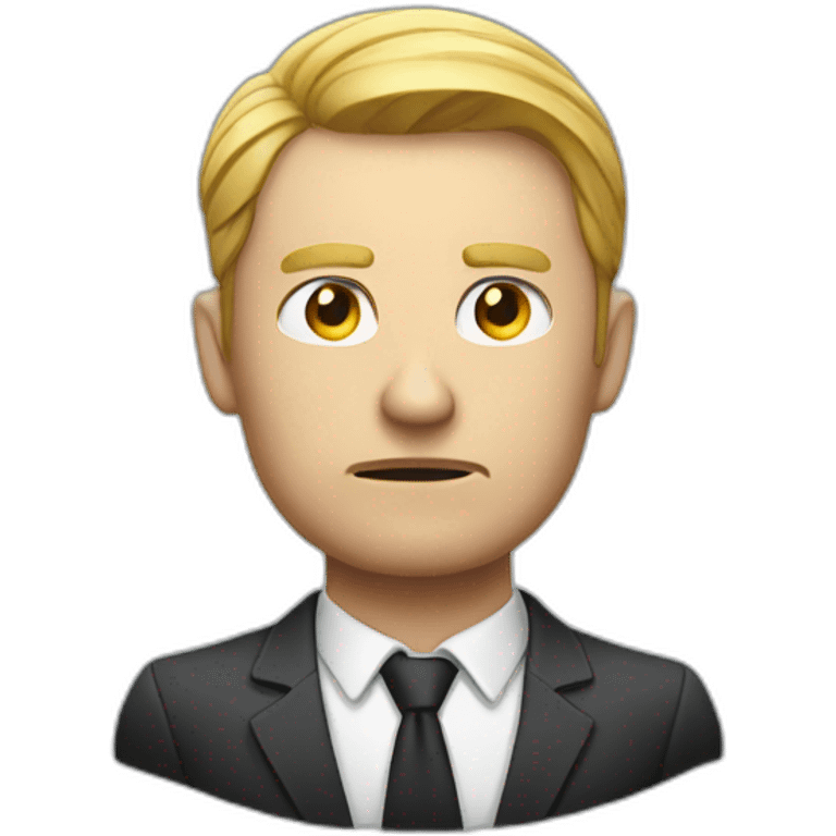 white-man-hr-manager-crossed-arms-angry looks in profile emoji