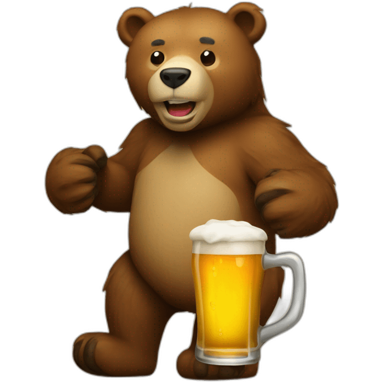 Beer on a bear emoji