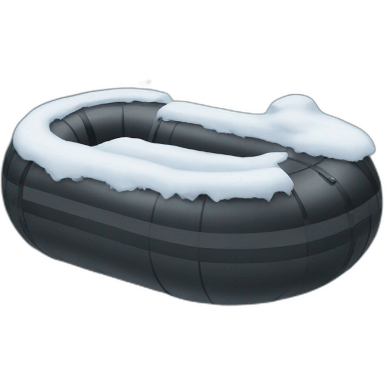 snow tube round icon emoji