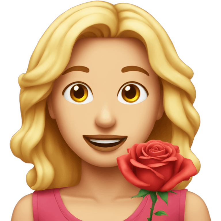 Emoji with rose emoji