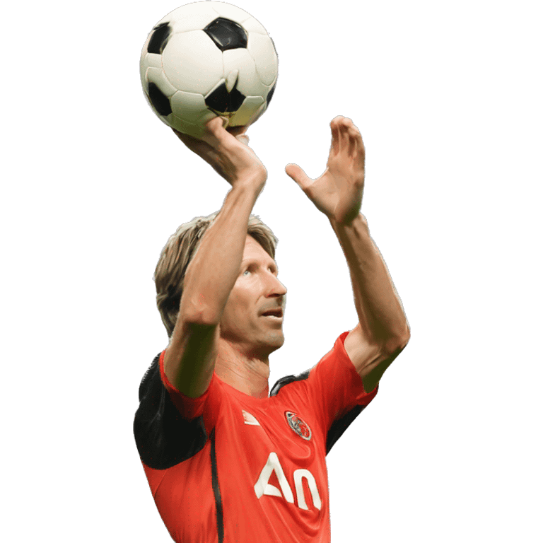 Van der sar qui arrête un tir dans la lucarne emoji