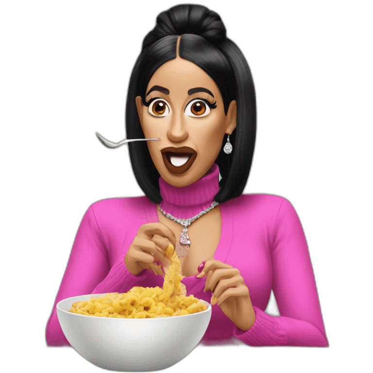 Cardi b eating emoji