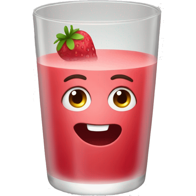 a glass of srawberry juice emoji