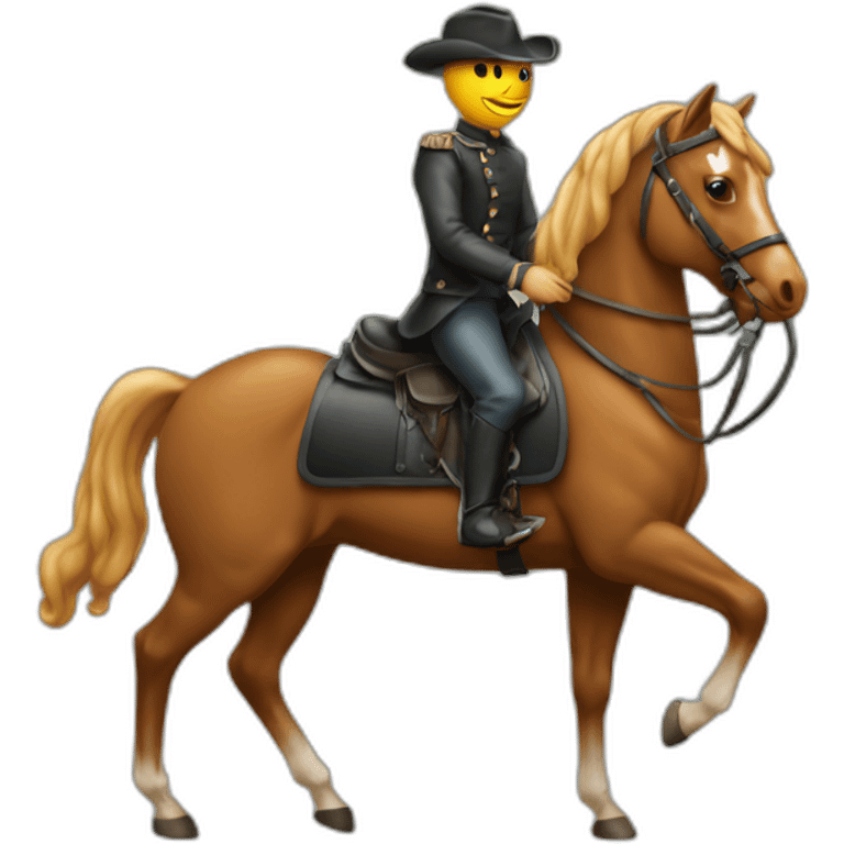 Poulpe sur un cheval emoji